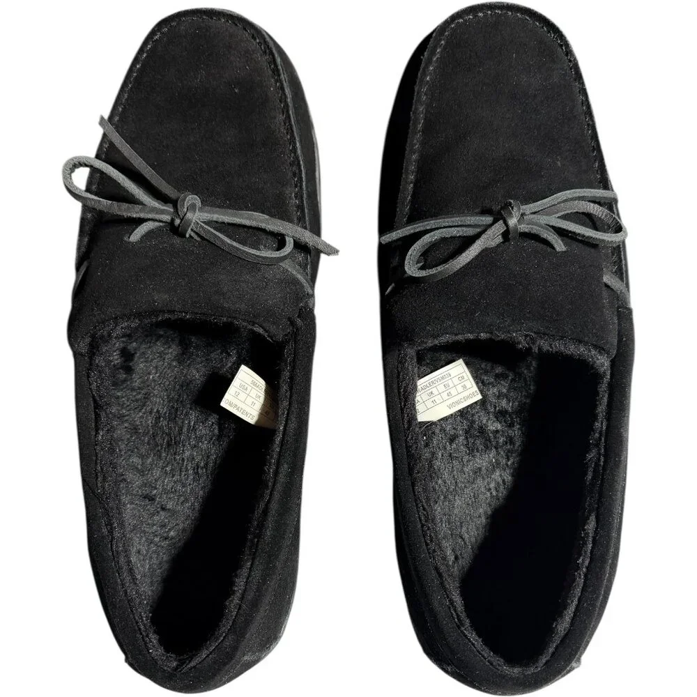 Vionic Irving Adler Men's Black Suede Moccasin Shoes Size 12 NIB Slippers - Picture 7 of 8